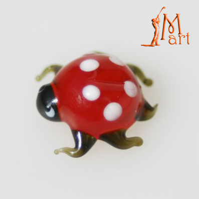 Miniatuur Lieveheersbeestje rood/wit